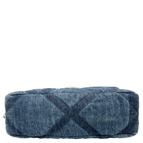 Chanel 19 Flap Medium Denim Shoulder Bag Blue - Picture 9 of 12